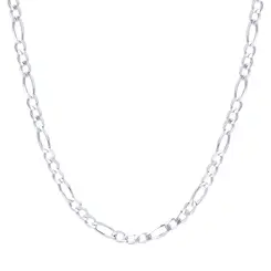 Corrente Prata Masculina Figaro 70cm 3,8mm