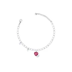 Pulseira Prata Leve Flor Tulipa