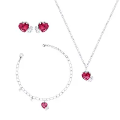 Conjunto Prata Leve Flor Tulipa