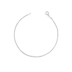 Pulseira Prata Cordão Baiano 16cm 1,2mm
