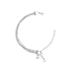 Pulseira Prata Leve Mini-Borboleta