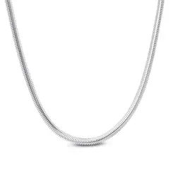 Gargantilha Prata Lacraia 45cm 3,3mm