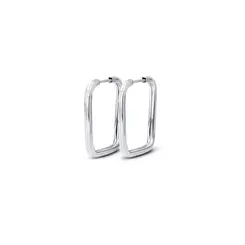 Brinco Prata Argola Quadrada P