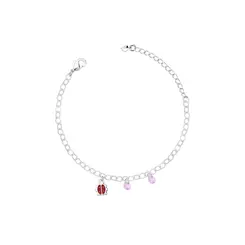 Pulseira Prata Leve Petit Joaninha