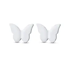 Brinco Prata Borboleta Lisa