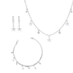 Conjunto Prata Leve Petit Flor