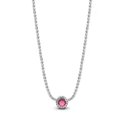 Gargantilha Prata Leve Riviera Pink