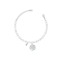Pulseira Prata Leve Árvore da Vida