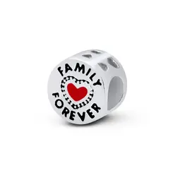 Berloque Prata Art Colection Family Forever