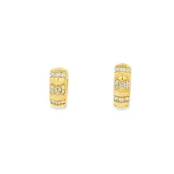 Brinco Folheado a Ouro 18k Argola Click Zircônias