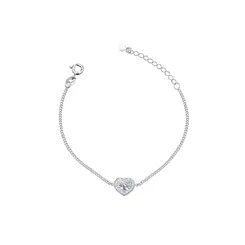Pulseira Prata Coração Árvore da Vida