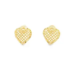 Brinco Folheado a Ouro 18k Coração
