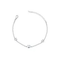 Pulseira Prata Leve Bless Coração