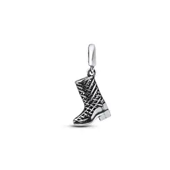 Berloque Prata Art Collection Bota Envelhecido