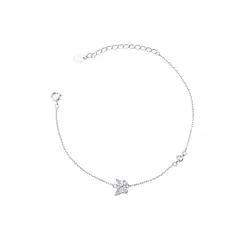 Pulseira Prata Borboleta com Zircônias
