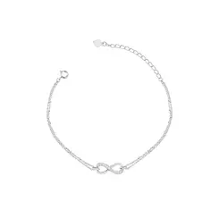 Pulseira Prata Infinito com Zircônias