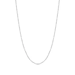 Corrente Prata Bolinha Diamantada 50cm