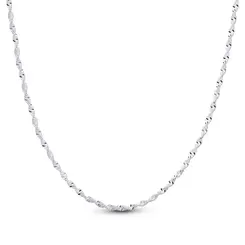 Gargantilha Prata Leve Malha 60cm