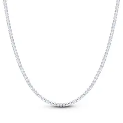 Choker Prata Leve Riviera Zircônias Quadradas PP Brancas