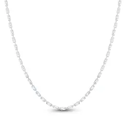 Choker Prata Leve Metade em Riviera Retangulares Finas