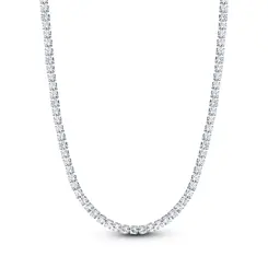 Choker Prata Leve Riviera Zircônias Quadradas Médias Brancas