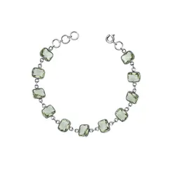 Pulseira Prata Pedra Natural Verde