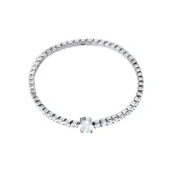 Bracelete Prata Rodinada Riviera Redondas e Zircônia Central