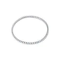 Bracelete Prata Rodinada Riviera Navete Média Branca