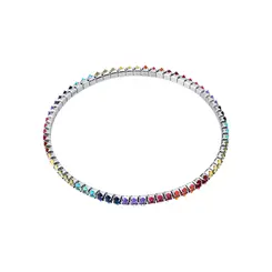 Bracelete Prata Rodinada Riviera Navete Média Colorida