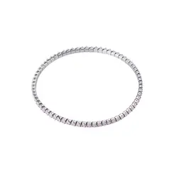 Bracelete Prata Rodinada Riviera Navete Média Rosa Claro