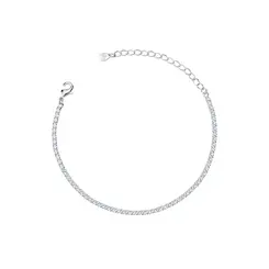 Pulseira Prata Leve Riviera Quadrada PP Branca