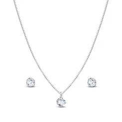 Conjunto Prata Leve Ponto Luz P
