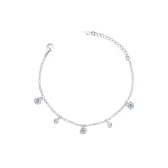 Pulseira Prata Leve Flor em Zircônia