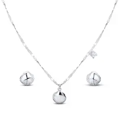 Conjunto Prata Leve Concha