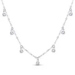 Choker Prata Leve Zircônias