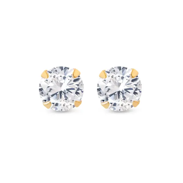Brinco Folheado a Ouro 18k Ponto Luz