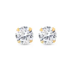 Brinco Folheado a Ouro 18k Ponto Luz