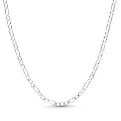 Corrente Prata Masculina Figaro 60cm 2,4mm