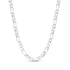 Corrente Prata Masculina Figaro 60cm 4,5mm