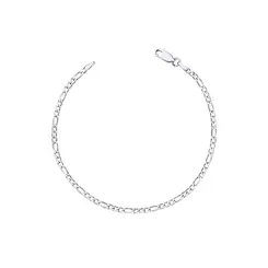 Pulseira Prata Masculina Fígaro 20cm 2,3mm