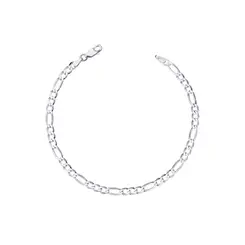 Pulseira Prata Masculina Figaro 20cm 3,8mm
