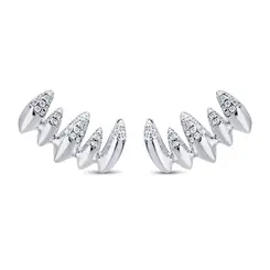 Brinco Prata Leve Garras com Zircônias