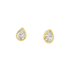 Brinco Folheado a Ouro 18k Gota