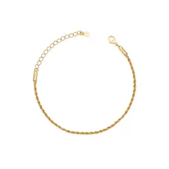 Pulseira Folheado a Ouro 18k Cordão Baiano