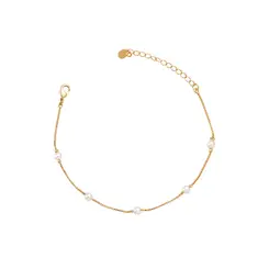 Pulseira Folheado a Ouro 18k Mini Pérolas
