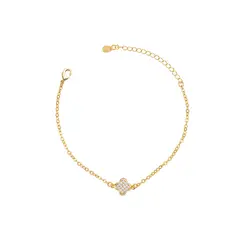 Pulseira Folheado a Ouro 18k Trevo