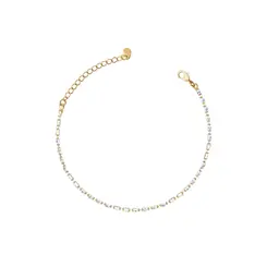 Pulseira Folheado a Ouro 18k Riviera Zircônias Retangulares