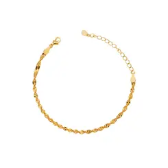 Pulseira Folheado a Ouro 18k Malha Singapura