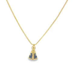Gargantilha Folheado a Ouro 18k Nossa Senhora Aparecida