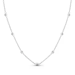 Choker Prata Leve Bolinhas